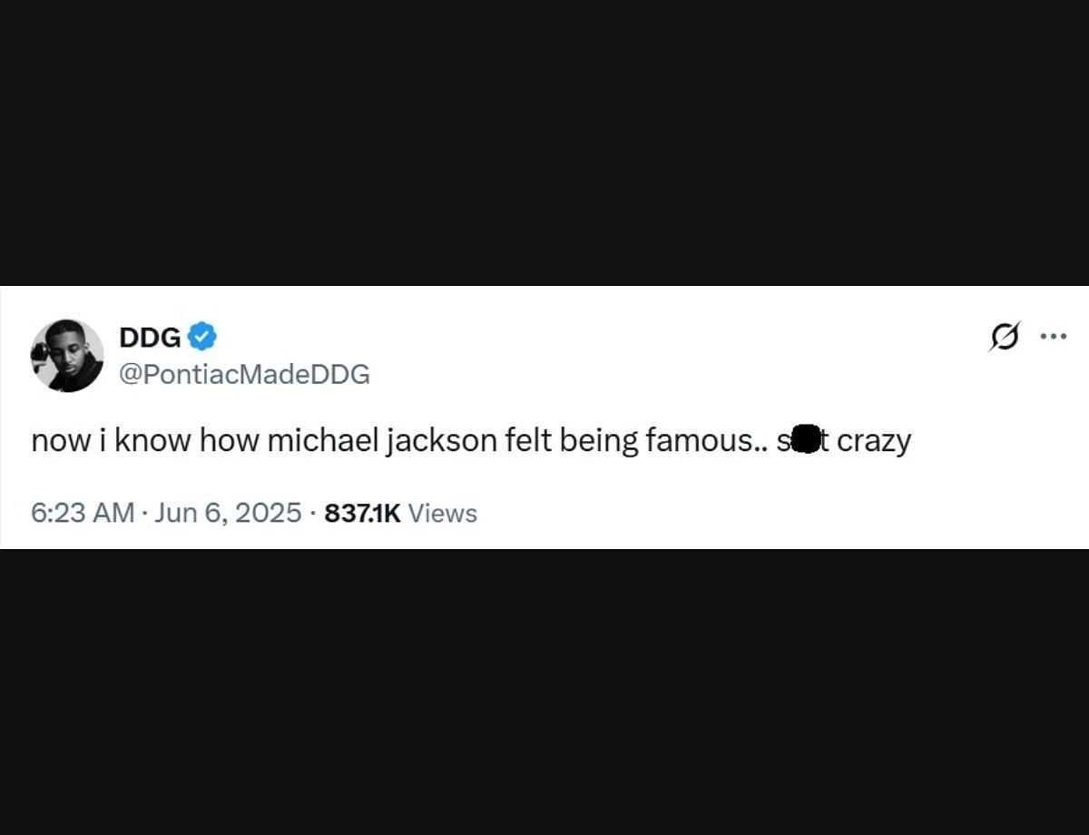 Darryl's tweet (Image via X/ @PontiacMadeDDG)